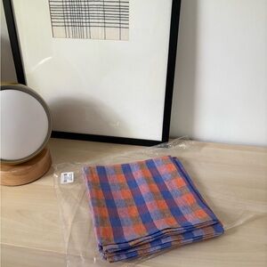 New Schoolhouse Linen Check Napkins